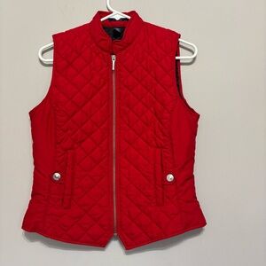 Chaps Red Quilted Women's Vest